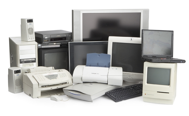 Various electronics for e-waste recycling